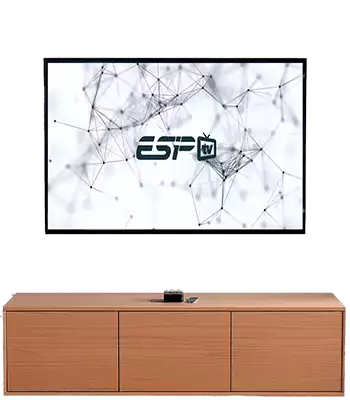 Télévision et meuble ESIPTV Pro