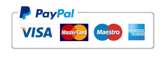 PayPal, Visa, Mastercard, Maestro et American Express